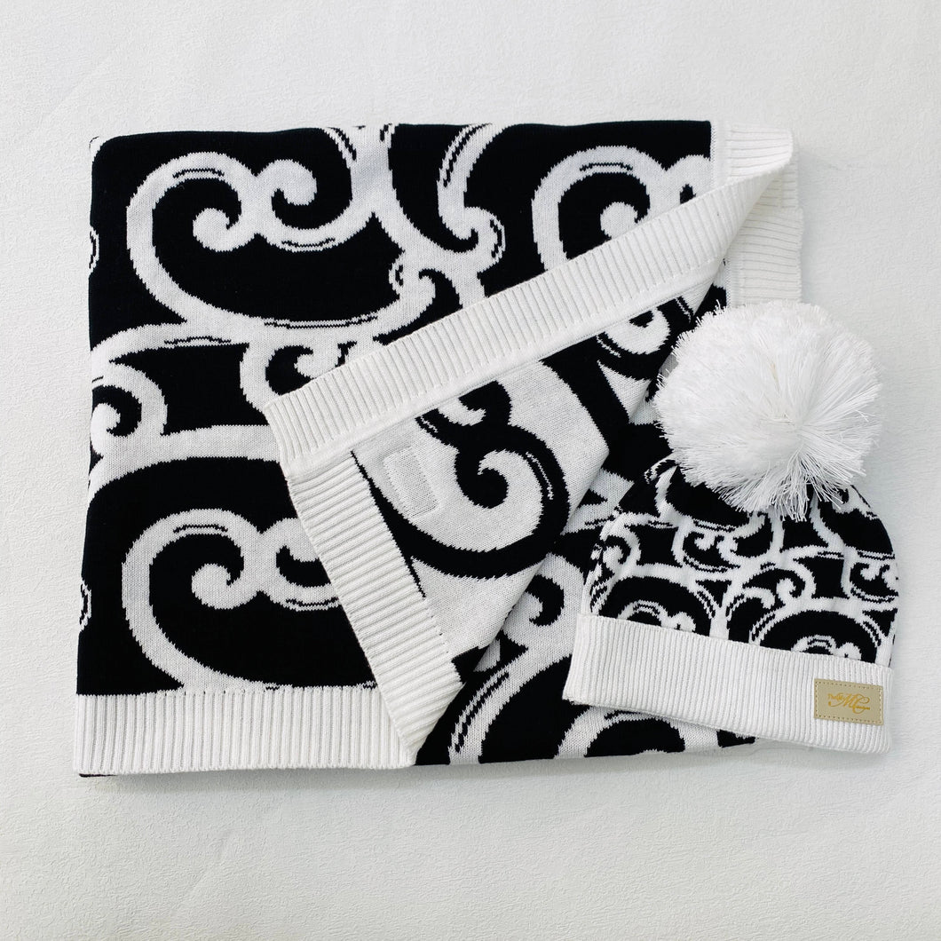 Organic 100% Cotton Knit Blanket Set INSTOCK